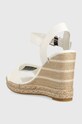 Încălțăminte Tommy Hilfiger sandale ECRU DENIM WEDGE SANDAL FW0FW07191 alb
