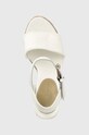 Сандали Tommy Hilfiger ECRU DENIM WEDGE SANDAL бял FW0FW07191