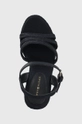 mornarsko modra Sandali Tommy Hilfiger ESSENTIAL BASIC WEDGE SANDAL