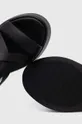 čierna Kožené sandále Tommy Hilfiger NEW FLATFORM STRAP