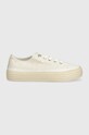 Кеди Tommy Hilfiger VULC ROPE MONOGRAM WHITE DENIM платформа бежевий FW0FW07254