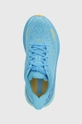 blue Hoka One One running shoes Clifton 9