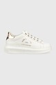 Karl Lagerfeld sneakers din piele KAPRI platformă alb KL62538.01P