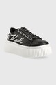 Кожаные кроссовки Karl Lagerfeld KREEPER LO KL42372.000 чёрный SS23