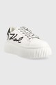 Karl Lagerfeld sneakers din piele KREEPER LO KL42372.010 alb SS23