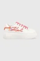 λευκό Δερμάτινα αθλητικά παπούτσια Karl Lagerfeld KREEPER LO Γυναικεία