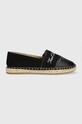 Karl Lagerfeld espadryle KAMINI płaski czarny KL80123.400