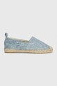 Karl Lagerfeld espadryle KAMINI tekstylny niebieski KL98119.DLB
