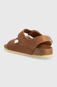Obuwie Birkenstock sandały skórzane Milano Big Buckle 1024067 brązowy