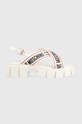 Love Moschino sandały płaski biały JA16186G0GIX210A
