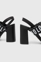 Love Moschino sandały skórzane czarny JA16358G0GIE0000