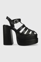 Шкіряні сандалі Steve Madden Carlita блок чорний SM11002385.017