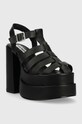 Steve Madden sandały skórzane Carlita SM11002385.017 czarny SS23