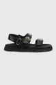 čierna Kožené sandále Steve Madden Mona Dámsky