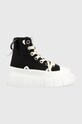 Inuikii teniși Matilda Canvas High 23 platformă negru 30103.024.Black