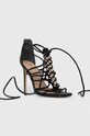 Guess sandały skórzane BINI FL6BNI.LEA03.BLACK czarny SS23