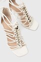 Guess sandały skórzane BINI FL6BNI.LEA03.WHITE biały SS23