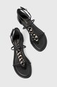 Кожени сандали Guess CADHA FL6CDH.LEA21.BLACK черен SS23