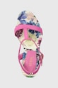Guess sandały zamszowe FACY różowy FL6FAC.SUE03.FUXIA