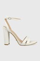 Кожени сандали Guess FYNLEE гладка кожа бял FL6FYN.LEA03.WHITE