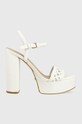 Σανδάλια Guess GABELLE φαρδύ τακούνι λευκό FL6GLL.ELE03.WHITE
