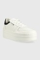 Guess sneakers LIFET FL6LIF.LEA12.WHBLK alb SS23