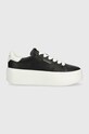 Guess sneakersy skórzane MARILYN platforma czarny FL6MRI.LEA12.BLACK