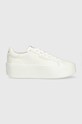 Guess sneakersy skórzane MARILYN platforma biały FL6MRI.LEA12.WHITE