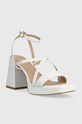 Guess sandały skórzane TILINE FL6TLI.LEA03.WHITE biały SS23