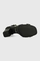 Guess sandały skórzane YANCY FL6YAN.LEA03.BLACK czarny