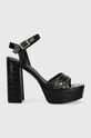 Guess sandały ZELINA słupek czarny FL6ZLI.PEL03.BLACK