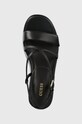 Шкіряні сандалі Guess ZALLA чорний FL6ZLL.LEA04.BLACK