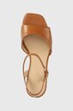 Kožené sandály Guess ZIONE2 hnědá FL6ZNE.LEA03.COGNA