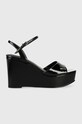 Guess sandali ZIONE finta pelle verniciata nero FL6ZON.PAF04.BLACK