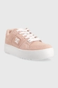 DC sneakers in pelle rosa