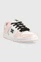 DC sneakers in pelle rosa