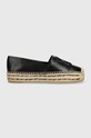 Tory Burch bőr espadrilles 144346-006 nappa bőr fekete 144346.006
