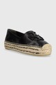 Tory Burch bőr espadrilles 144346-006 144346.006 fekete SS23