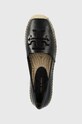 Usnjene espadrile Tory Burch 144346-006 črna 144346.006