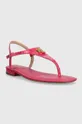 Kožené sandále Lauren Ralph Lauren Ellington ružová