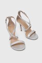 Lauren Ralph Lauren sandały skórzane Gabriele 802882597002.SILVER srebrny SS23