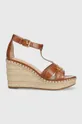 hnedá Kožené sandále Lauren Ralph Lauren Hale II Dámsky