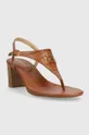 Kožené sandále Lauren Ralph Lauren Westcott II hnedá