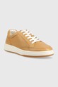 Lauren Ralph Lauren sneakersy skórzane Hailey 802904468001.BUFF beżowy SS23