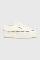 Πάνινα παπούτσια Superga 2790 LOGO PIPING πλατφόρμα λευκό S3125LW