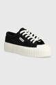 Tenisky Superga 2631 STRIPE PLATFORM platforma černá S5111SW