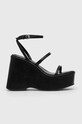Aldo sandali Kasie finta pelle fiore nero 13579155.Kasie