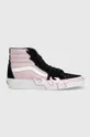 ροζ Πάνινα παπούτσια Vans SK8-Hi Flame Γυναικεία
