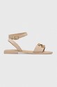 Mexx sandały zamszowe Lena płaski beżowy MXCY011802W