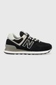 Tenisky New Balance WL574EVB semišová kůže černá WL574EVB